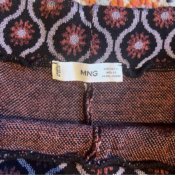 Mango Retro-print pants women’s XL - Picture 6 of 7